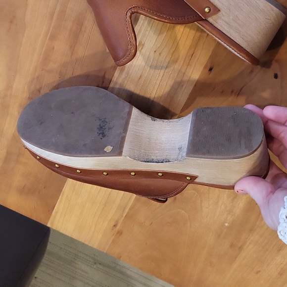 J. Crew Leather Clogs for Women Warm Sepia Brown 6.5 - Picture 10 of 13